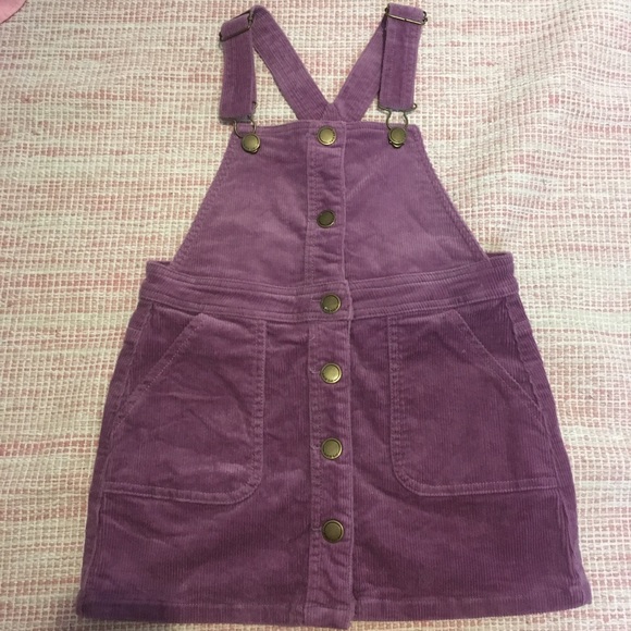 NWOT girls Jamie Kay Grape purple corduroy jumper overall dress - Picture 1 of 3